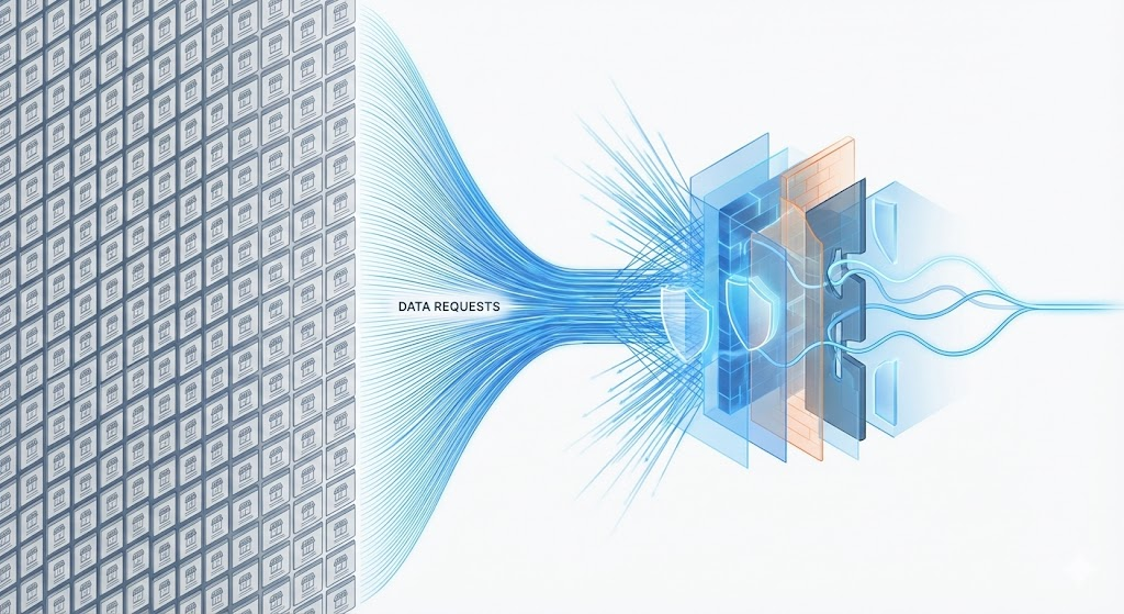 복잡한 사이트 접근 구조를 시각화한 이미지