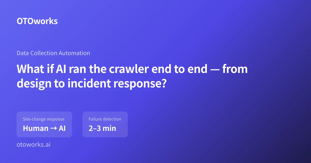 What if AI ran the crawler end to end — from design to incident response?